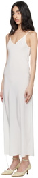 MM6 Maison Margiela White Silk Maxi Dress