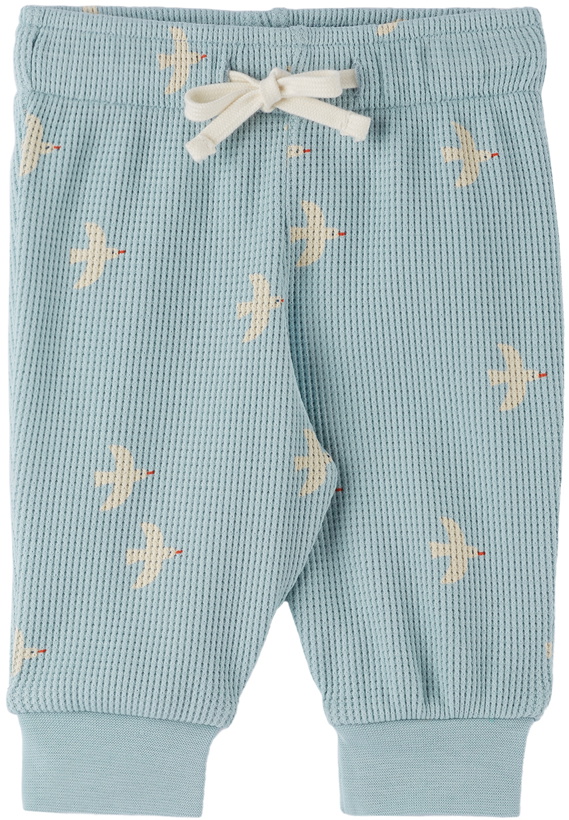 Photo: TINYCOTTONS Baby Blue Birds Lounge Pants