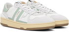 Lanvin White & Green Clay Sneakers