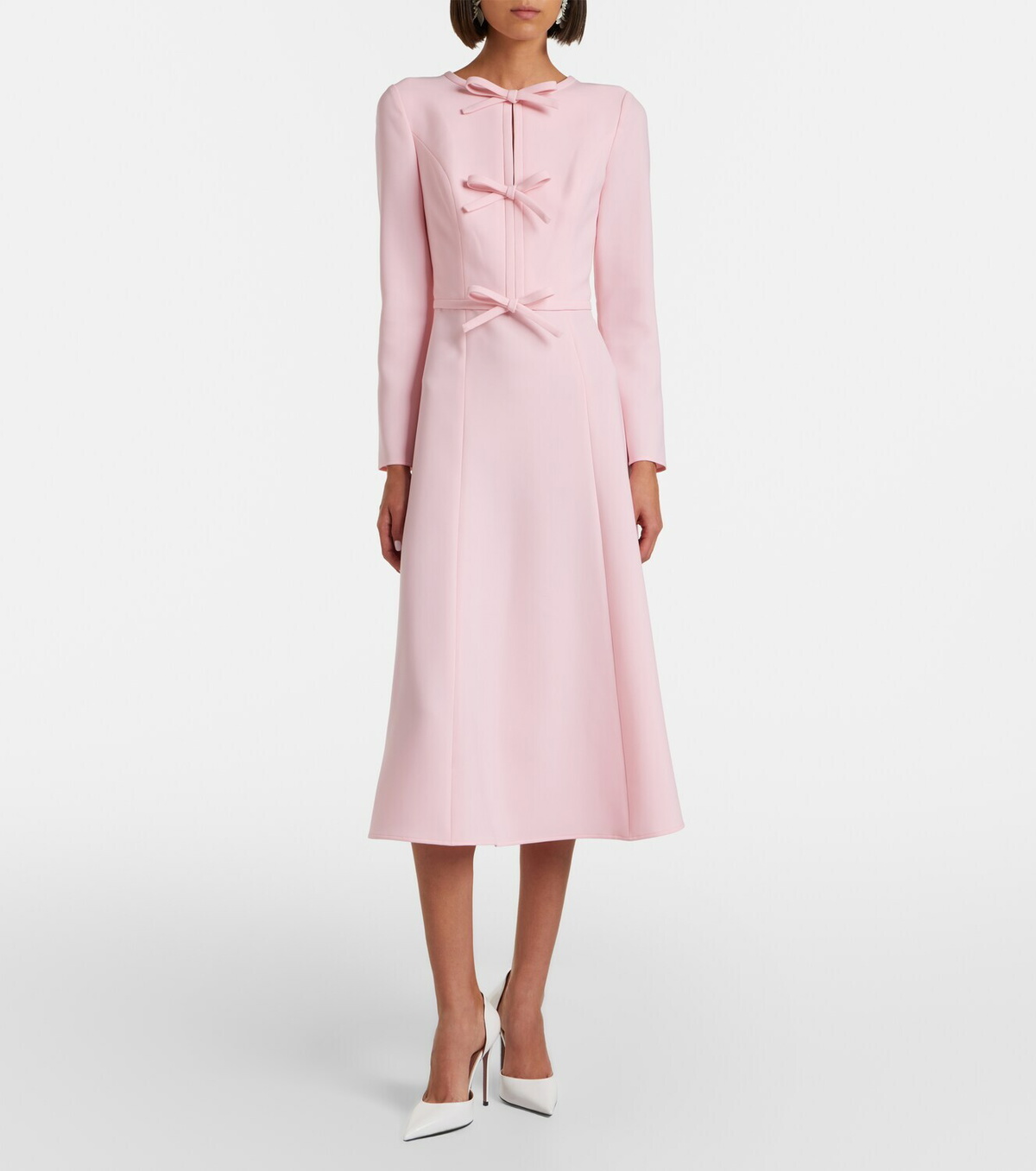 Carolina Herrera Bow-detail crêpe midi dress