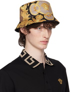 Versace Black & Gold Heritage Print Bucket Hat