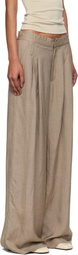 St. Agni Beige Melange Double Loop Trousers
