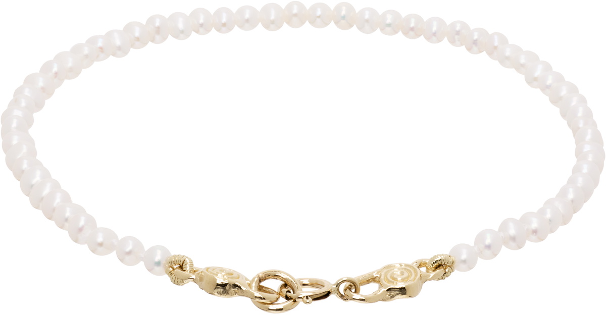 Mondo Mondo White Petite Pearl Bracelet