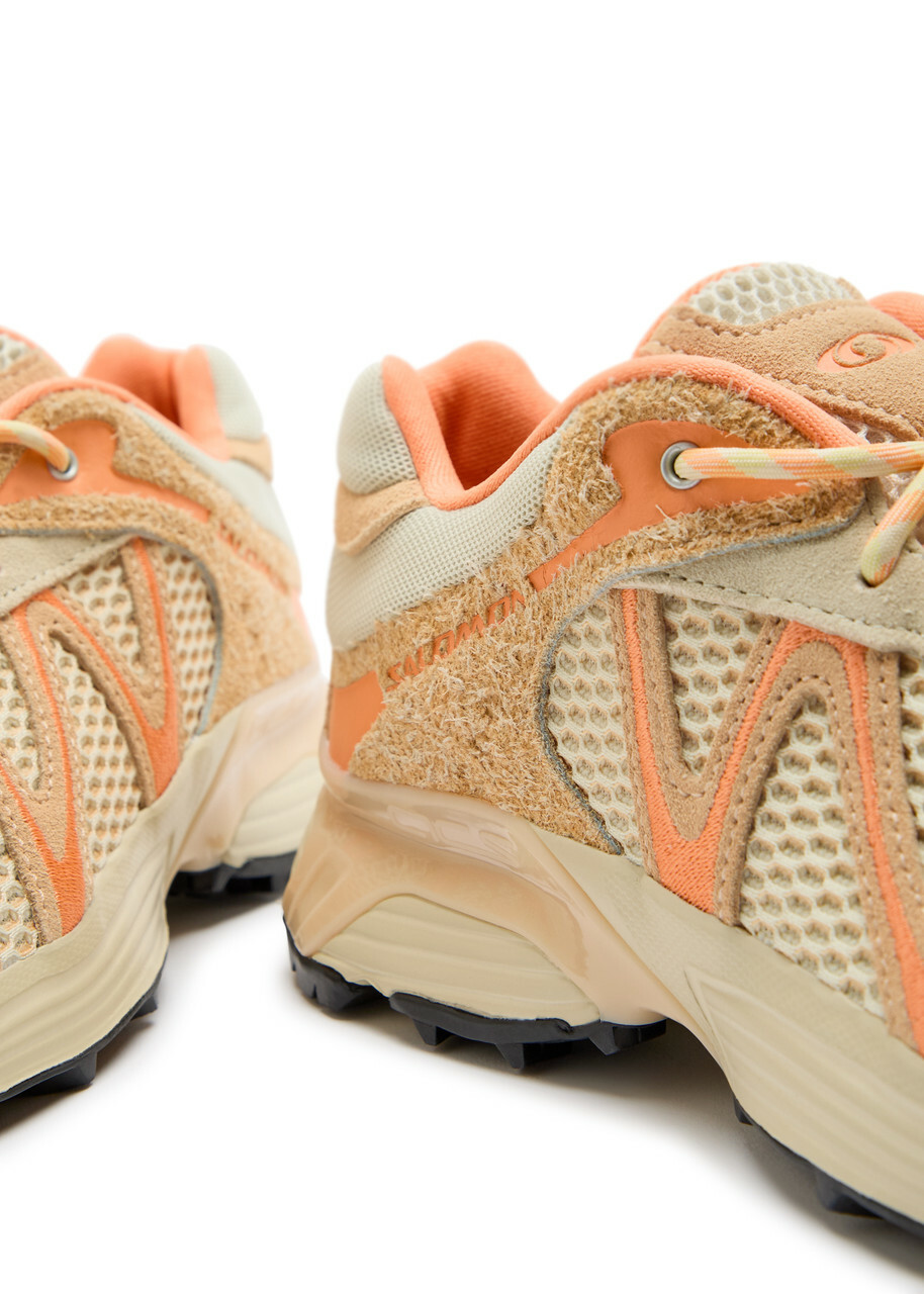 Salomon Xt-whisper Embroidery Panelled Mesh-knit Sneakers Orange