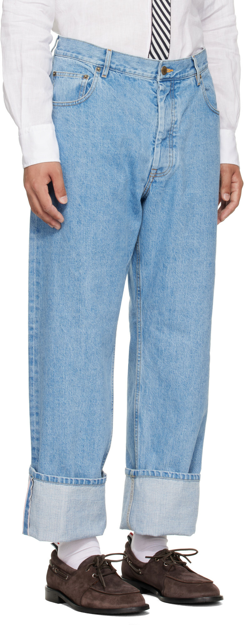 Thom Browne Blue Selvedge Denim Jeans