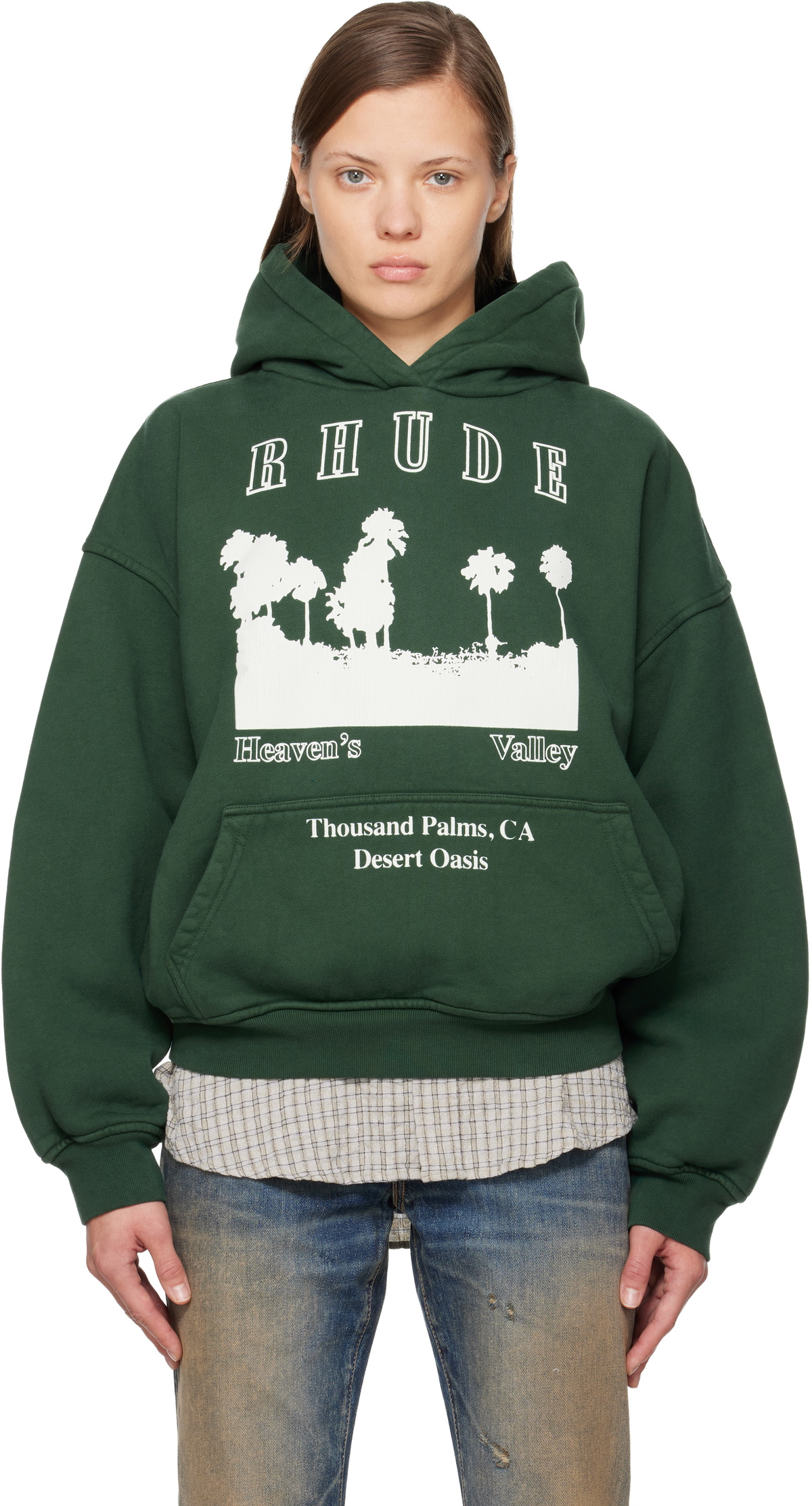 Rhude Green 'Thousand Palms' Hoodie