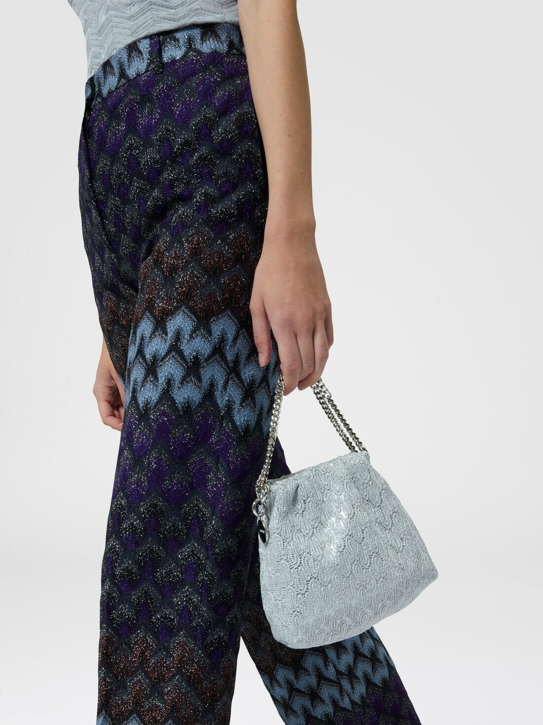Missoni - Pouch in viscose blend, Women, Silver