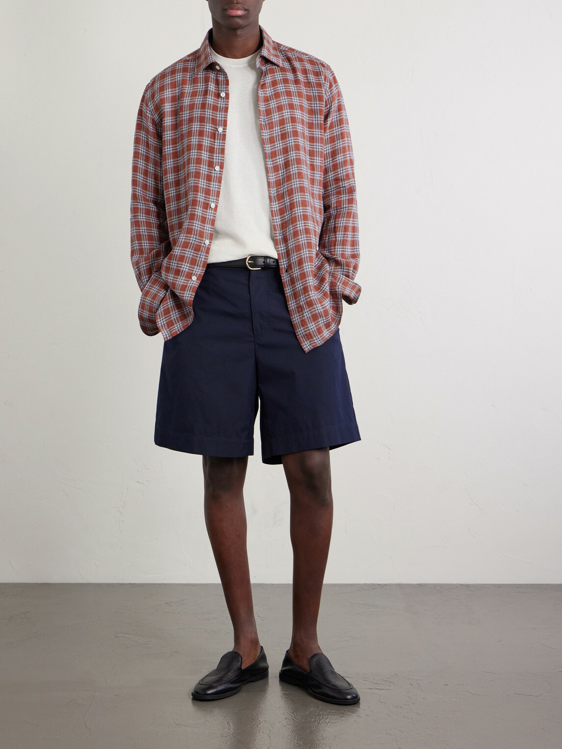 Slowear - Cotton-Ripstop Shorts - Blue