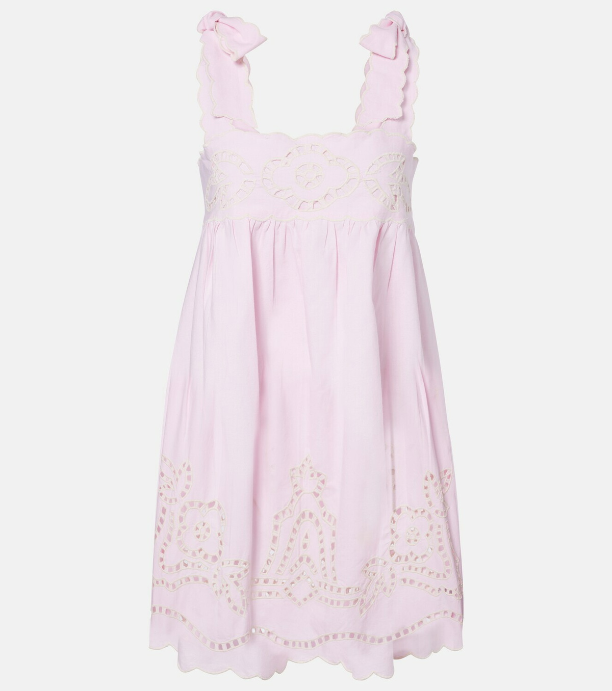 Juliet Dunn Broderie anglaise cotton minidress