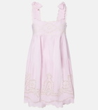 Juliet Dunn Broderie anglaise cotton minidress