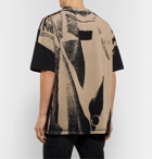 424 - Oversized Printed Cotton-Jersey T-Shirt - Black