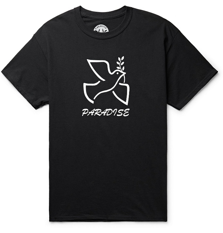 Photo: PARADISE - Dove of Peace Printed Cotton-Jersey T-Shirt - Black