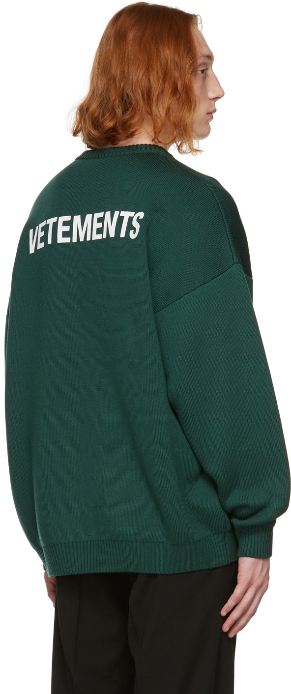 VETEMENTS Green Logo Sweater Vetements