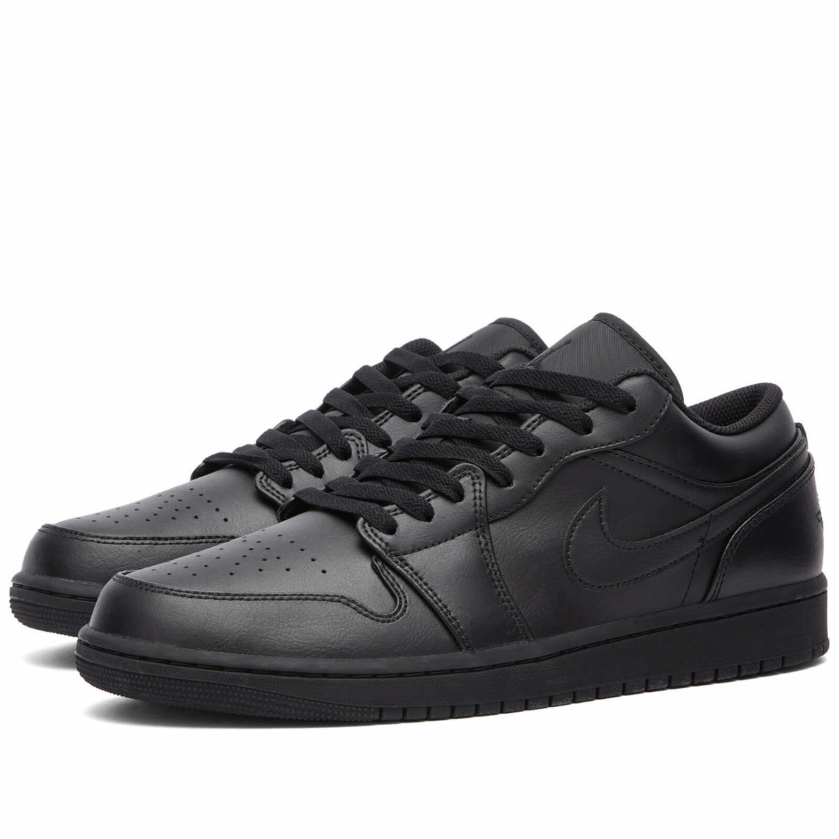 Photo: Air Jordan Men's 1 Low Sneakers in Black