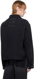 MM6 Maison Margiela Black Faded Denim Jacket