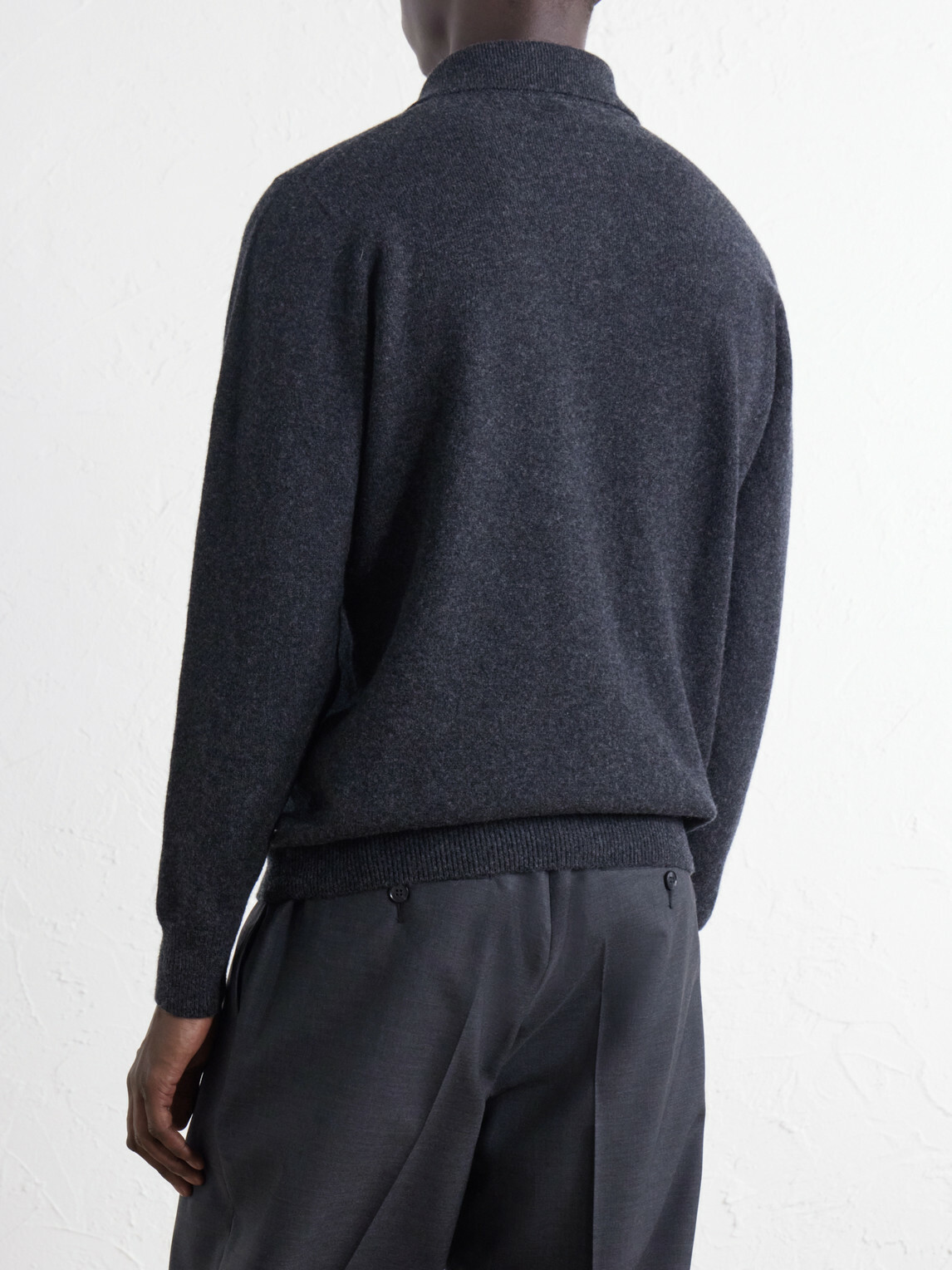William Lockie - Wool Polo Sweater - Gray
