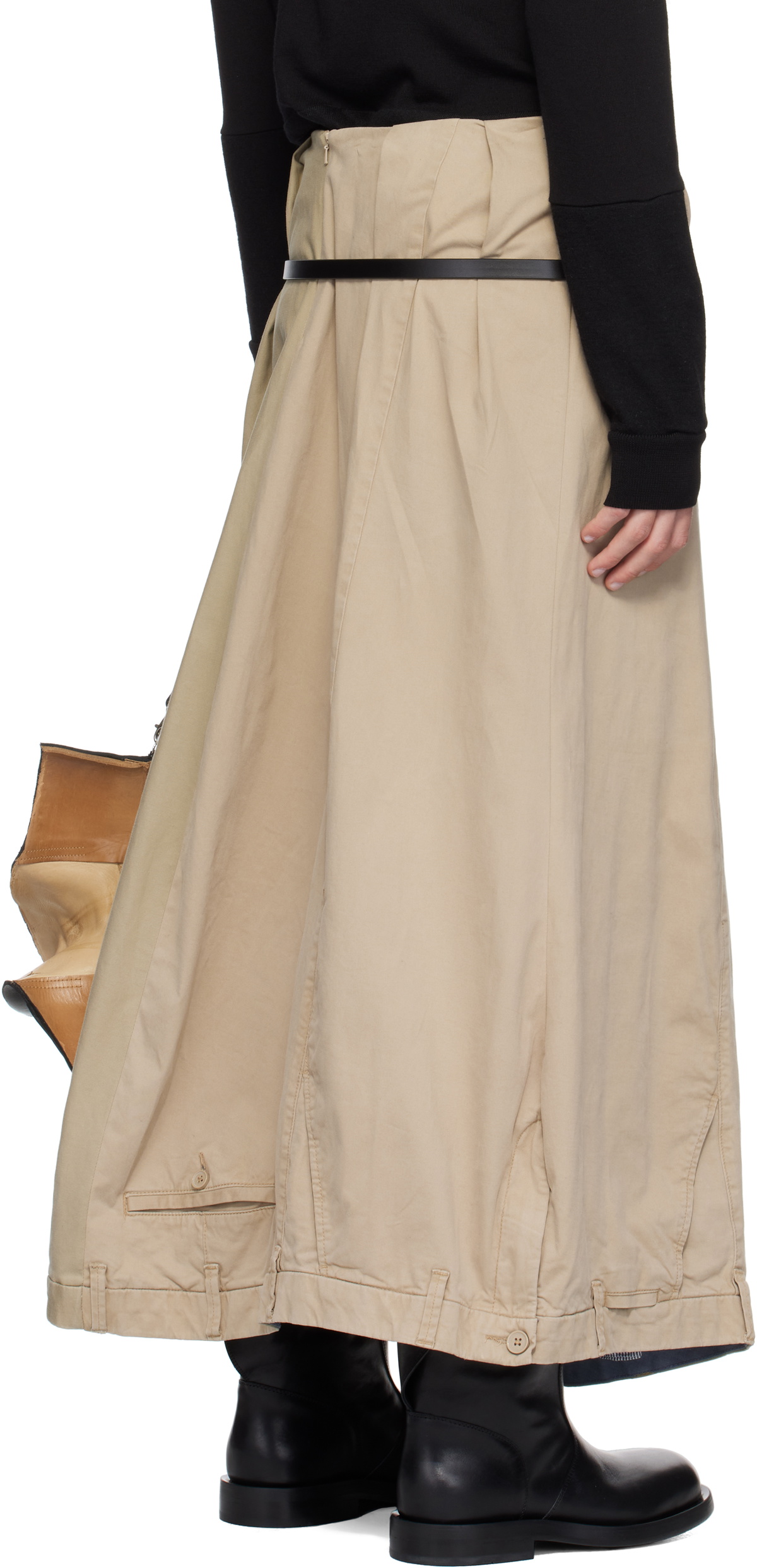 HODAKOVA Beige Upside Down Maxi Skirt