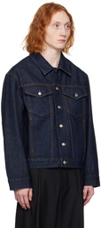 Dries Van Noten Blue Loose Fit Denim Jacket