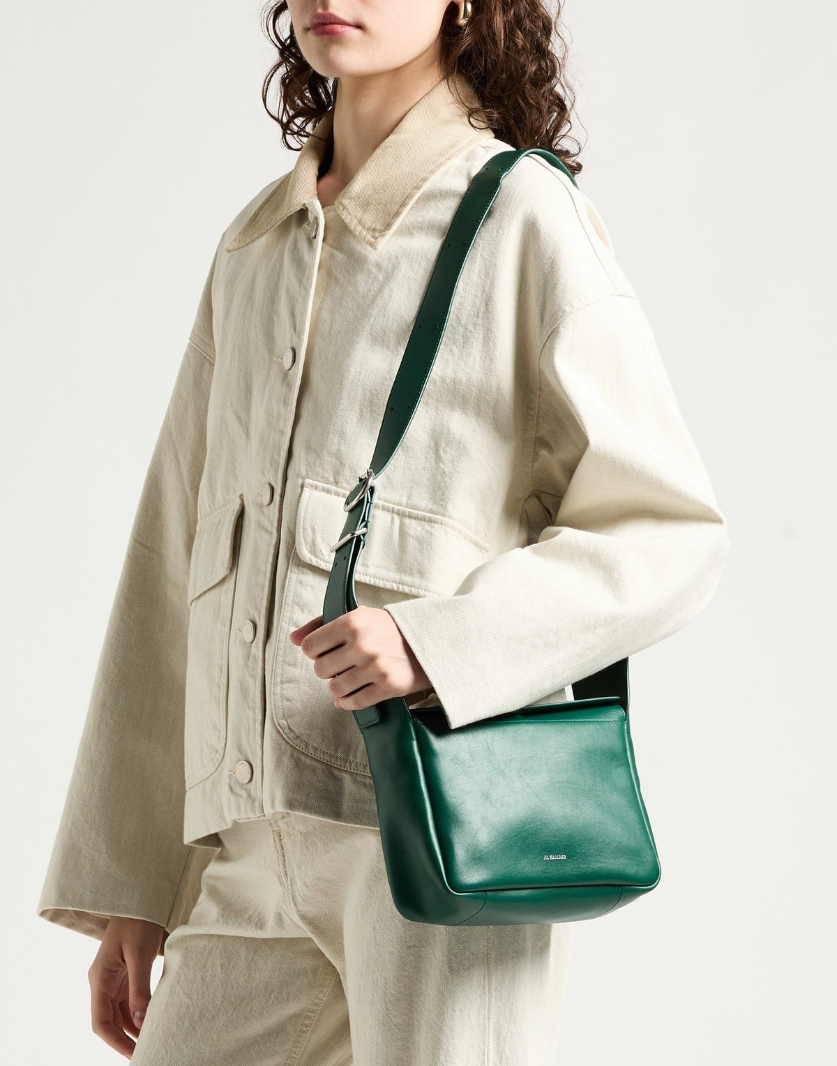 Jil Sander Womens Cross-body bag Emerald in Green