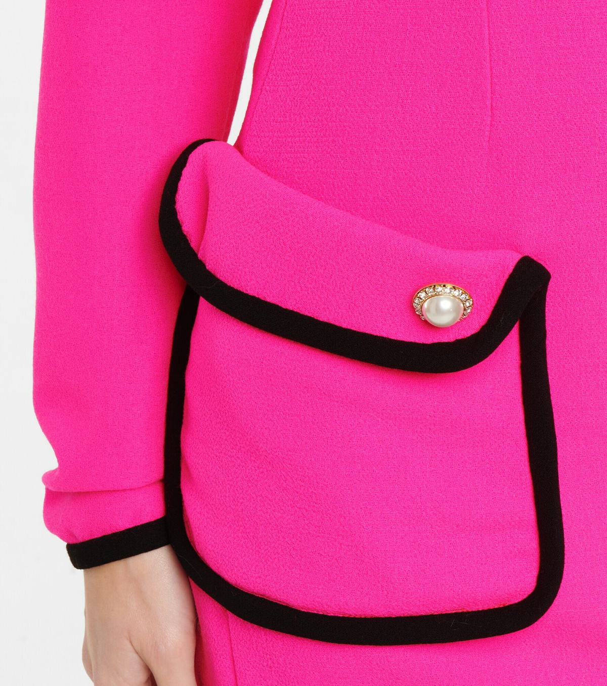 Rodarte - Embellished high-rise wool miniskirt
