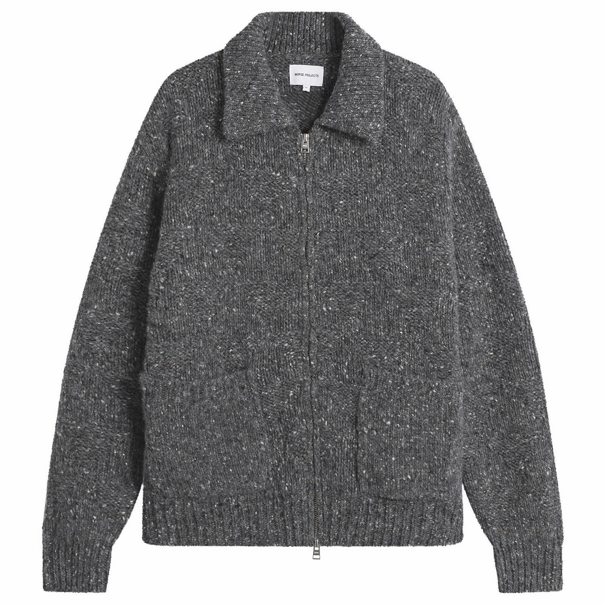 Norse Projects Men's Erik Donegal Diamond Jacket in Charcoal Grey