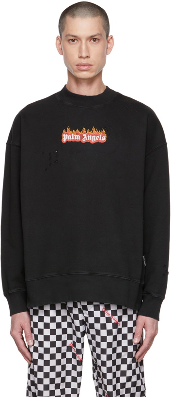 Photo: Palm Angels Black Burning Sweatshirt
