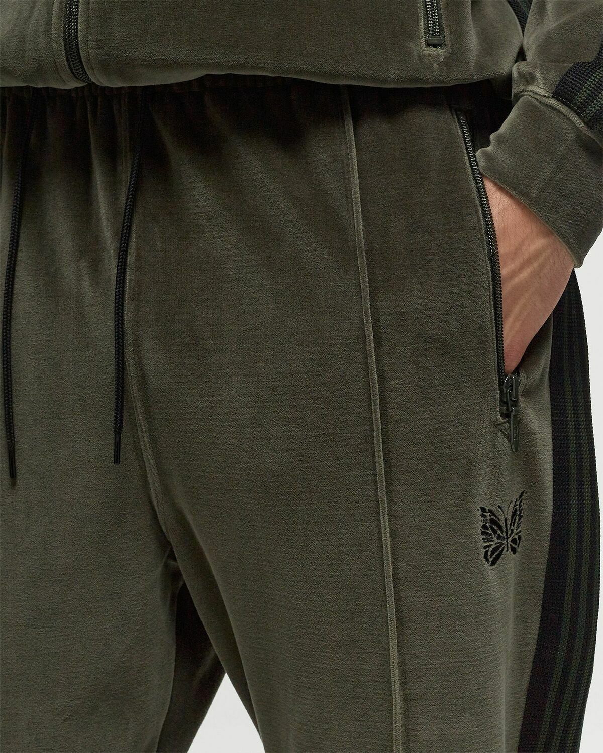 Needles Narrow Track Pant C/Pe Velour Green Track Pants Needles