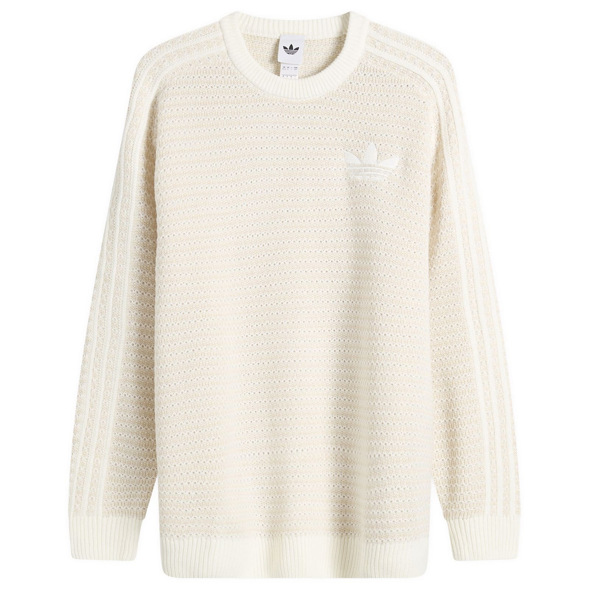 Adidas Women's Knit Jumper in Wonder White/Sand Strata/Alumina