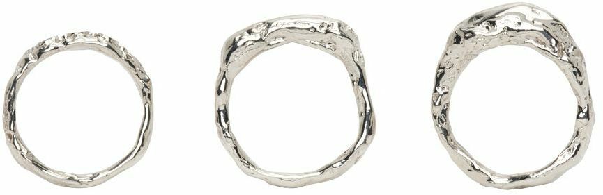 Vasiliki Silver Mycena Ring Set
