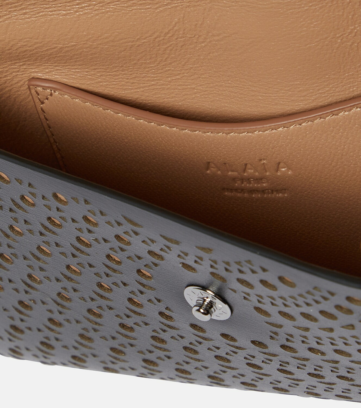 Alaïa Louise 20 Mini leather clutch
