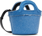 Marni Blue Tropicalia Micro Denim Tote