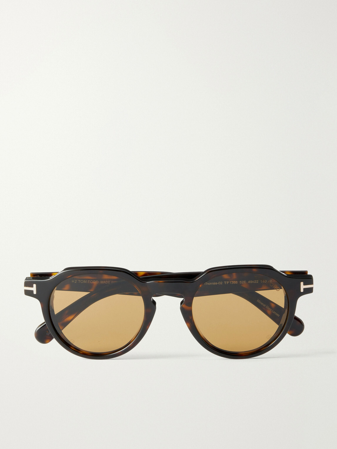 TOM FORD - Thomas-02 Round-Frame Tortoiseshell Acetate Sunglasses - Tortoiseshell