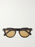 TOM FORD - Thomas-02 Round-Frame Tortoiseshell Acetate Sunglasses - Tortoiseshell
