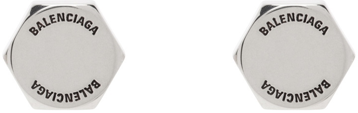 Photo: Balenciaga Silver Garage Double Screw Earrings