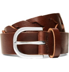 Paul Smith - 3cm Brown Woven Leather Belt - Brown