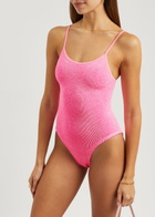 Hunza G Pamela Seersucker Swimsuit - Pink - One Size