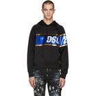 Dsquared2 Black Shiny Logo Hoodie