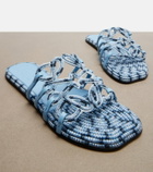 Loewe Paula's Ibiza Petal Anagram canvas slides