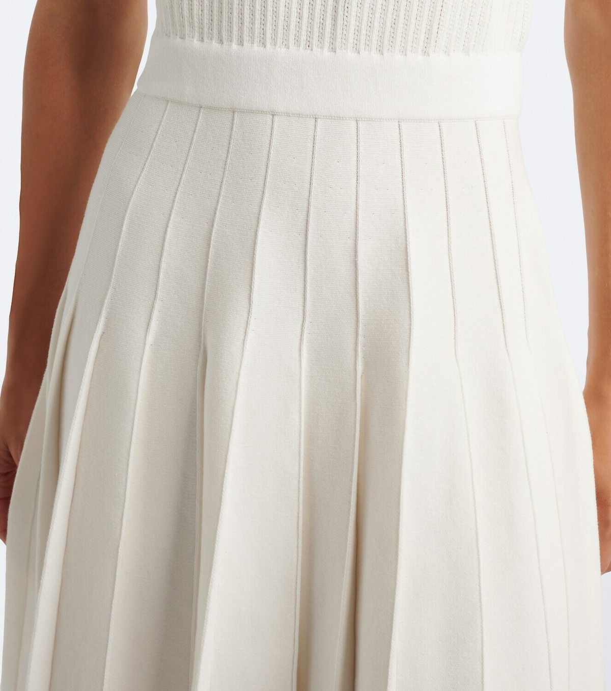 Thom Browne Ribbed-knit pointelle cotton polo dress
