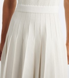 Thom Browne Ribbed-knit pointelle cotton polo dress
