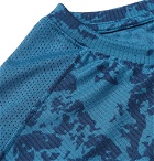 Under Armour - Speed Stride Mesh-Panelled Printed T-Shirt - Blue