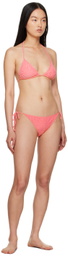 Versace Underwear Pink Dua Lipa Edition Allover Bikini Top