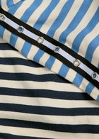 3.1 Phillip Lim Patchwork Striped Cotton Polo top Stripe