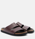 The Row Band leather slides