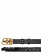 BALENCIAGA - 25mm Bb Reversible Belt