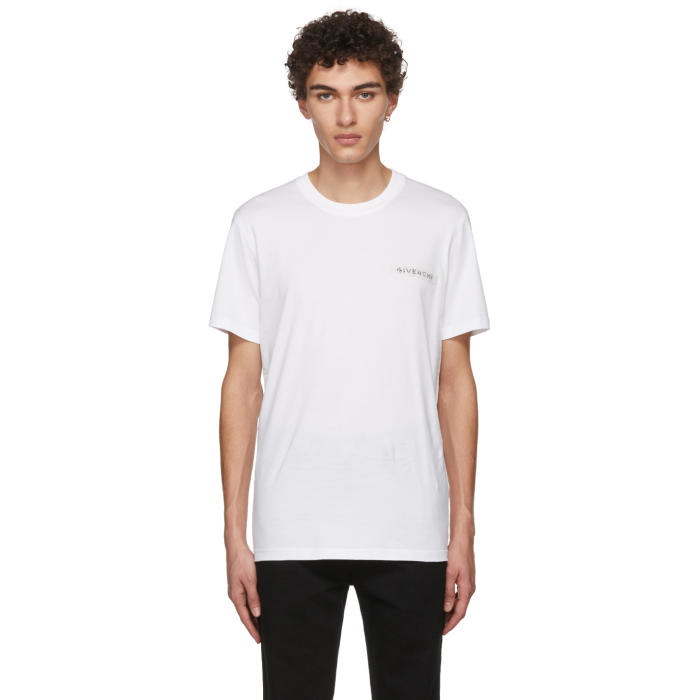 Photo: Givenchy White Sequin Logo T-Shirt