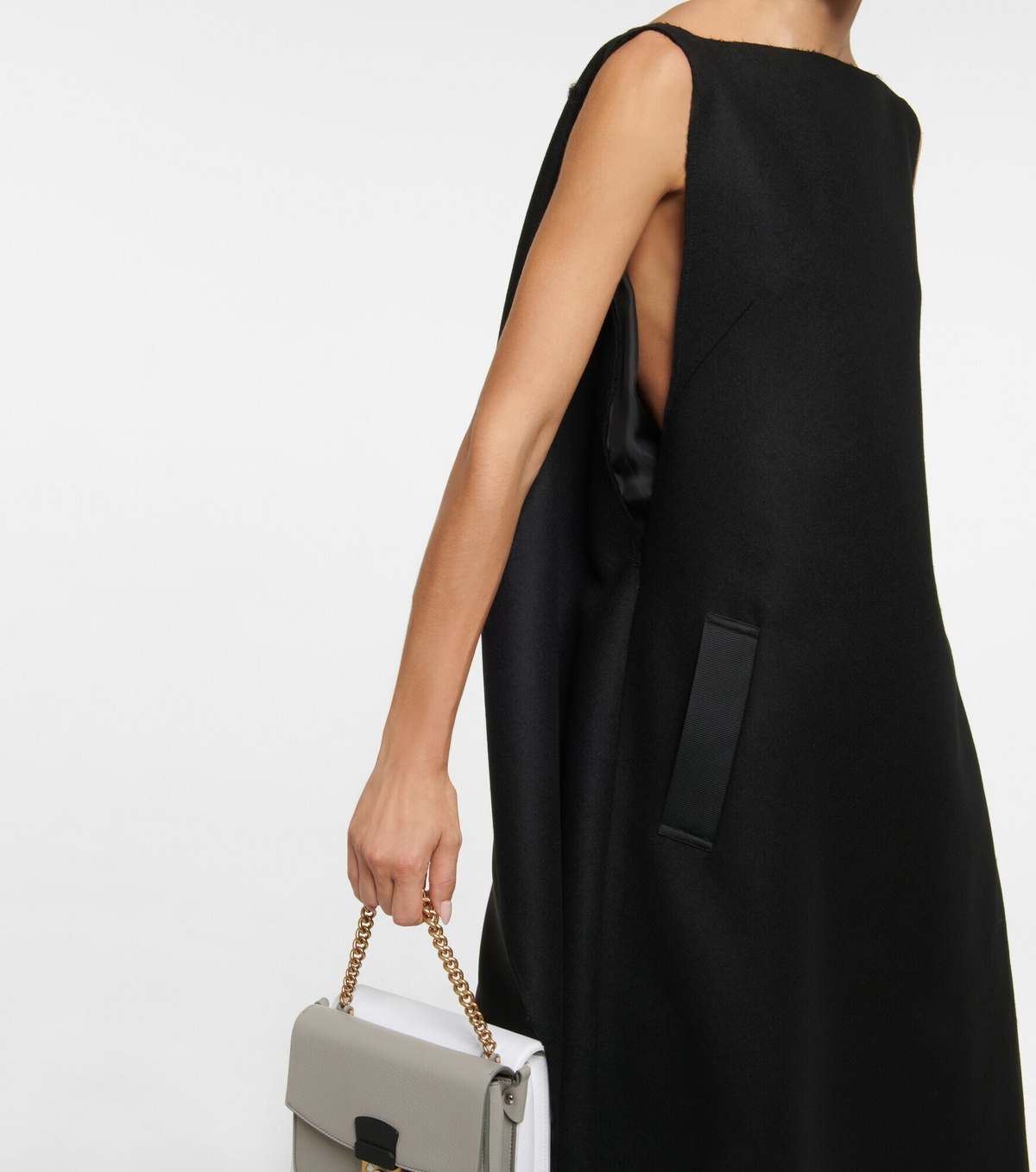 Maison Margiela - Wool cape dress