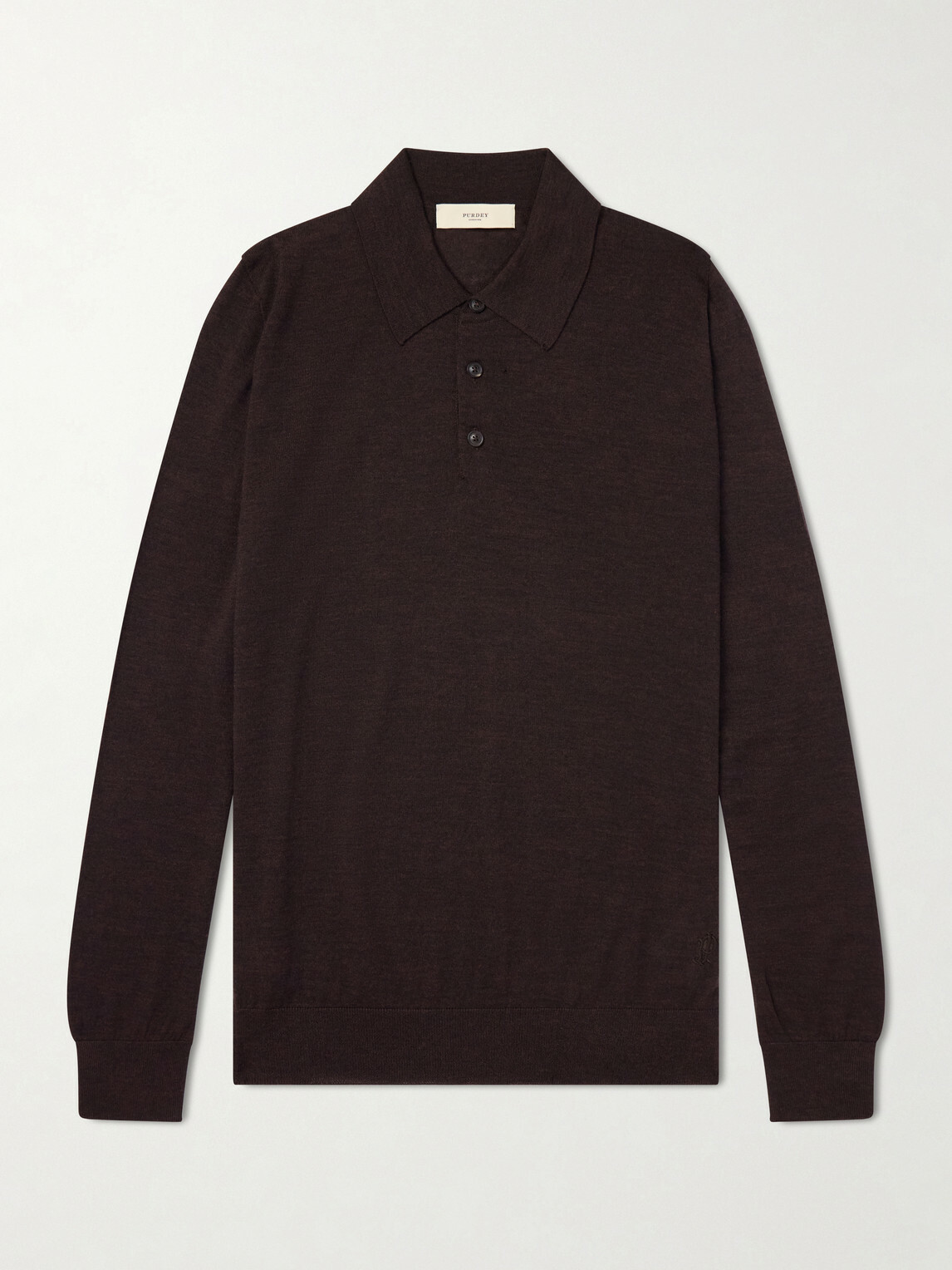 Purdey - Wool Polo Shirt - Brown