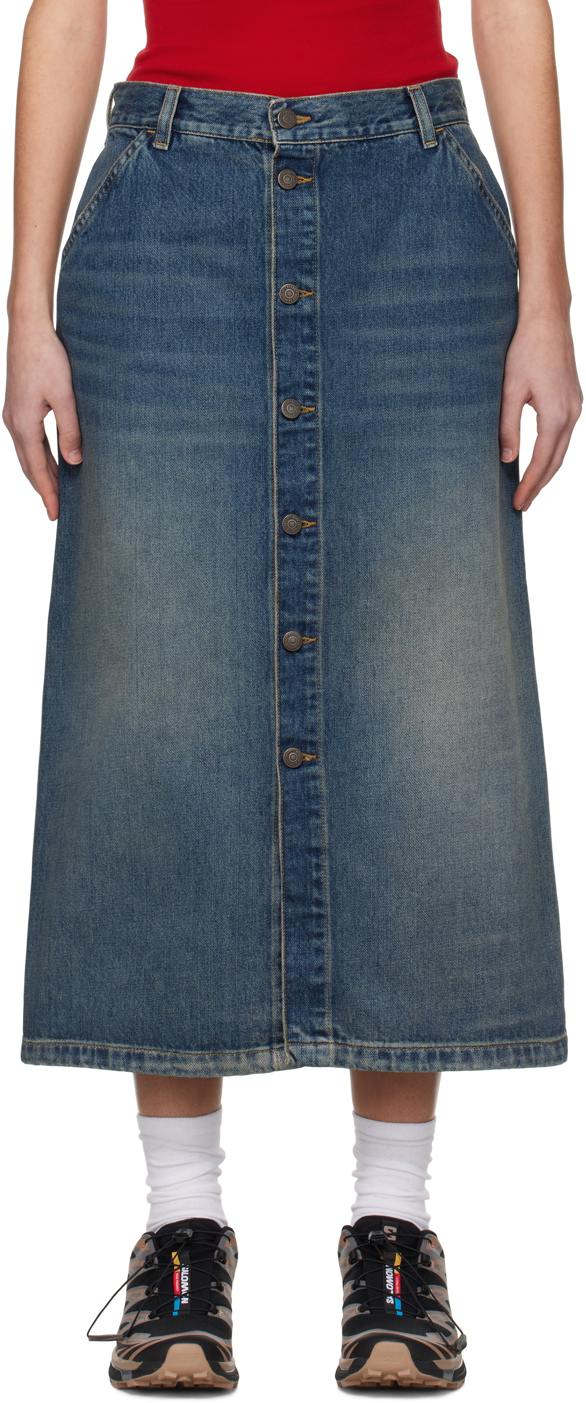【関税込み】Carhartt Work In Progress ミディアムスカート 送料関税込♢sacai×Carhartt WIPコラボミディアムスカート