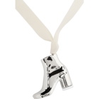 MM6 Maison Margiela Black and Silver Ankle Boot Pendant Necklace